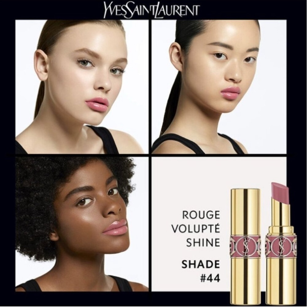 Yves Saint Laurent Rouge Volupté Shine Lipstick in Shade N44 Nude Lavalliere - Picture 3 of 3